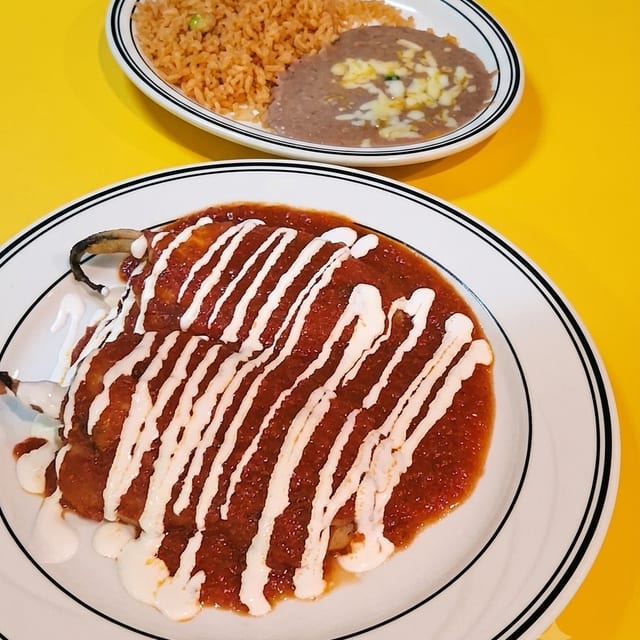 Chiles Rellenos Plate.