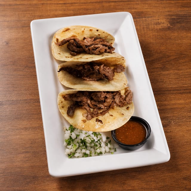 Al Carbon/Beef and Mexican Sausage Taco.